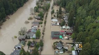 Flooded Russian River Keeps Rising After Torrential Rains Guerneville Isolated [upl. by Ayotna]