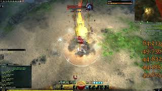 GW2  Power Scrapper Benchmark  436k Artillery Barrage [upl. by Idoc]