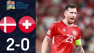 Danmark  Schweiz 20 Højdepunkter  UEFA Nations League  2024 [upl. by Gemperle]