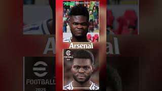 EA FC 25 vs eFootball 2025 ARSENAL NEW Player Faces  EA SPORTS FC 25 vs eFootball 2025 fc25 [upl. by Hayarahs378]