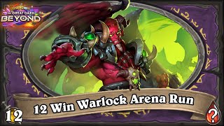 How is This Card Not Banned 12 Win Warlock Hearthstone Arena Run [upl. by Ynavoeg]