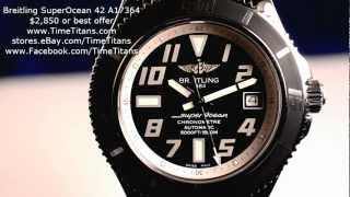 Breitling SuperOcean Abyss 42 White Rubber A17364 BNIB wwwTimeTitanscom Time Titans sapphire B17 a [upl. by Worra]