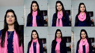 7 ways to wear a stallscarf tying in 7 wayshow to tie a scarfTipsToTop By Shalini [upl. by Cope]