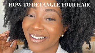 4 month matted Natural Hair  Finger Detangling and length retention on extremely matted hair [upl. by Ydneh]