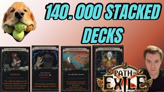 Opening 140000 Stacked Decks  Path Of Exile LIVE D Part1 25k140k [upl. by Muhcon526]