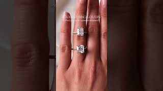 Radiant Cut Ring Elongated vs Square moissaniteengagementring engagementrings engagementrings [upl. by Ames265]