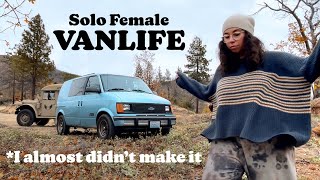 Extreme Off Roading Winter Storm amp Off Grid Camping  Solo Female Vanlife VLOG [upl. by Lalad]