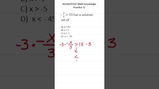 ASVABPiCAT Math Knowledge Practice Test Q Solving An Inequality acetheasvab w grammarhero [upl. by Ricketts610]