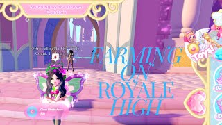 FARMING IN ROYALE HIGH WITH MULTIPLIERS 100K A DAY [upl. by Nyladam253]