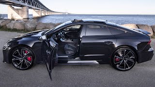 STUNNING 2021 AUDI RS7  MOST BEAUTIFUL CAR EVER BLACKED OUT V8TT 600HP BEAST  In Detail [upl. by Leone]