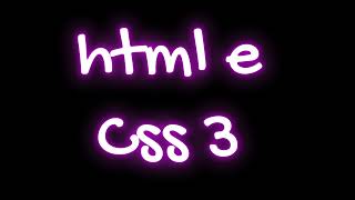 HTML1 e CSS 3  Introduzione [upl. by Gurolinick98]