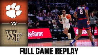 Clemson vs Wake Forest Full Game Replay  202223 ACC Women’s Basketball [upl. by Adrahc858]