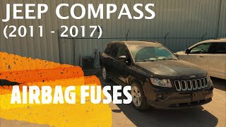 Jeep Compass  AIRBAG FUSES LOCATION 2011  2017 [upl. by Infeld]