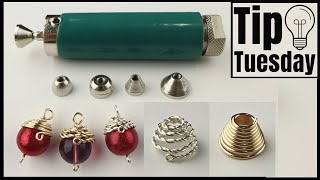 Wire Bead Cap Beadalon Conetastic Tool DIY Jewelry Making Tutorial [upl. by Butler]