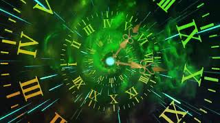 無料動画素材 背景 タイムトンネル 時計盤Ver タイムワープ background clock [upl. by Warthman839]