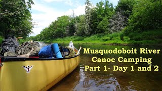 Musquodoboit River Canoe Camping Part 1 canoeing hammockcamping [upl. by Tenner]