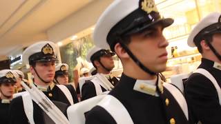 Escuela Naval 2017 Presentación Mall Alto Las Condes 03 Movimientos Banda de Guerra e Instrumental [upl. by Kenward640]