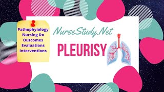 Pleurisy Pathophysiology Care Plan for Nursing Students NCLEX Help [upl. by Dyer]