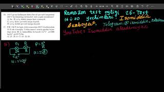 RAMAZON TEST OYLIGI 26 TEST YECHIMLARI 1630 IsomiddinAkademiyasi [upl. by Rosemare747]