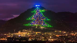 Accensione albero di natale Gubbio 2019 [upl. by Dusen]