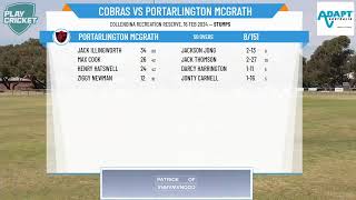 Geelong Cricket Association  U15 Boys Emond  Round 10  Cobras v Portarlington McGrath  Day 1 [upl. by Yllut]