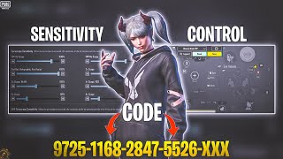 NEW UPDATE 290 😈 BEST SENSITIVITY CODE  CONTROL SETTINGS PUBG MOBILEBGMI  BEST 5 FINGER IPHONE [upl. by Searle806]