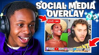 HOW TO MAKE A SOCIAL MEDIA OVERLAY LIKE ADIN ROSS ISHOWSPEED [upl. by Enomis]