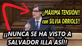 ¡¡BRUTAL quotENFADOquot de SALVADOR ILLA PSC con SILVIA ORRIOLS AC Parlamento Cataluña catalán [upl. by Leuqcar866]