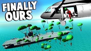 50 Man Helicopter Paradrop To Take Over The Carrier In Ravenfield [upl. by Nnaeirual938]