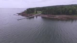 Aerial view of Robbinston Maine Rest Area and Boat Launch [upl. by Peisch]