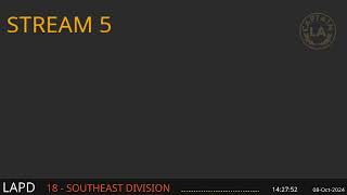 Stream 5  LAPD Southeast Div or major incidents LIVE Scanner Feed  08Oct2024  Stream 5 [upl. by Ilac559]