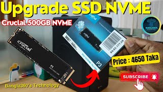 How To Upgrade SSD NVME Cruclal 500GB Desktop MSI B450M Pro M2V2 Windows 10 install Disassembly An [upl. by Eednil]