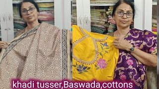 baswada sareeskhadi tusser nighties cottonssuseelafashionpoint [upl. by Gates]