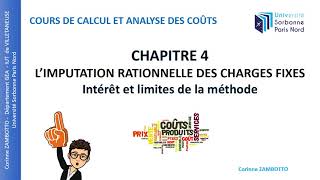 Cours calcul de coûts  GEA  Intérêt et limites de la méthode de limputation rationnelle [upl. by Durward]