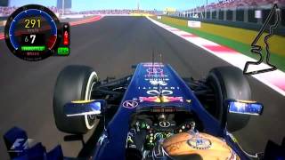 F1 US GP 2012 Sebastian Vettel pole lap [upl. by Pizor]