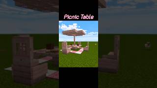 Picnic Table Build In Minecraft🧺🪑minecraft gaming shorts [upl. by Edlitam607]