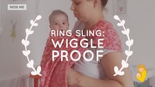 Ring Sling Front Carry newborn  wiggleproof [upl. by Ailekat]