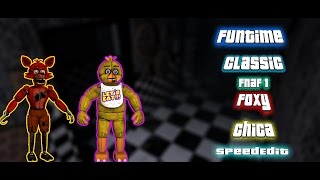 SpeedEdit FnaFFuntime Classic Foxy amp Chica FnaF 1 23 [upl. by Feinberg]