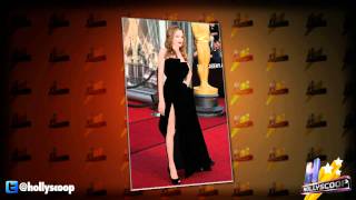 Angelina Jolie Shows Some Leg At 2012 Oscars [upl. by Assile76]