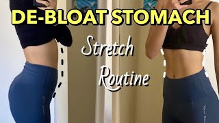 8 Min Stomach DeBloating Stretch Routine helps digestion constipation [upl. by Kenleigh]