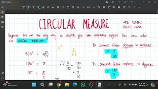 CIE IGCSE Add maths Circular Measure [upl. by Anehs]