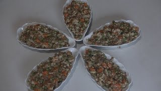 TUTOطريقة تحضير سلطة بالحبوب القمح Faire une salade avec du blé [upl. by Ttessil]