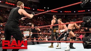 The Shield attack Braun Strowman Drew McIntyre amp Dolph Ziggler Raw Sept 3 2018 [upl. by Julide]