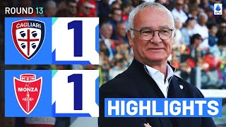 CAGLIARIMONZA 11  HIGHLIGHTS  Ranieri hits milestones as Cagliari secure draw  Serie A 202324 [upl. by Weiser]