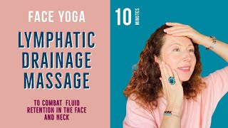 LYMPHATIC DRAINAGE MASSAGE to combat Fluid retention in the face and Neck [upl. by Asseram745]