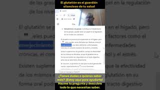 Preguntándole al ChatGPT sobre el glutatión [upl. by Cassius]