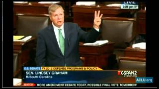 Sen Lindsey Graham on the NDAA Indefinite Detention of American Citizens [upl. by Mungovan]