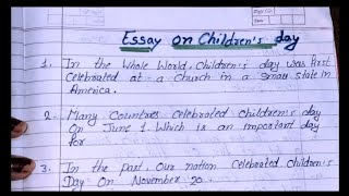 10 line on Childrens Day essay Kaise likhe Bal Divas per nibandh English mein [upl. by Millicent]