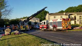 On Scene at a Working Fire  Wynnewood Apartments  Wyomissing PA  07192018 [upl. by Culver587]