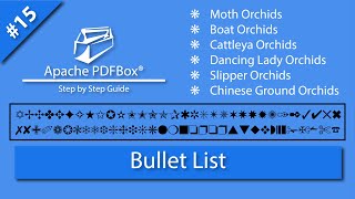 Simple bullet list Apache PDFBox Add Bullet list in PDF using Apache PDF Box library [upl. by Divd]